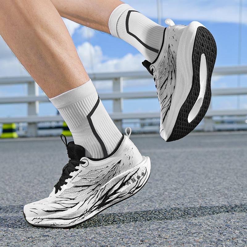Carbon Board Running Shoes Men Training Speciality Marathon Sports Breathable Light Women'S Comfortable Nonskid Leisure Sneakers