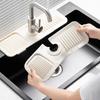 Water Tap Drain Mat Anti-Splash Silicone Kitchen Sink Backsplash Cuttable And Foldable