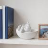 Santorini-Stil Auffangschale, Catch-All Tablett-Organizer, Griechische Insel Organizer Schreibtischdekoration, Muschelschale für Schlüssel Münzen & Schmuck, Praktisches Geschenk für