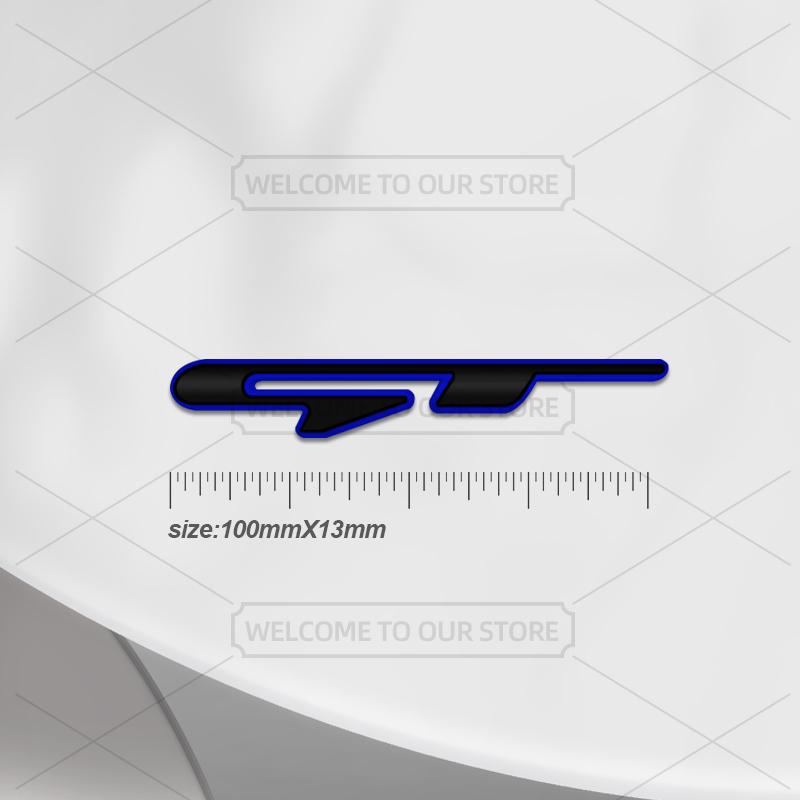 RYQW7 Car 3D Metal GT Body Emblem Grille Badge Decals Auto Tail Sticker For Kia Ceed Stinger Stonic Rio Niro Seltos Sorento K5 K7 K3