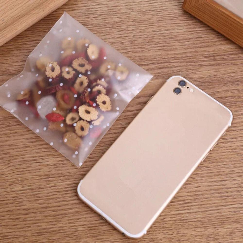100pcs Transparent Cookie Bag Self-adhesive Gift Bag Party Candy Bag  Cookies Packing