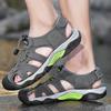 Men's Leather Outdoor Plus Size Sandals Summer Casual Men's Vacation Beach Shoes Fashion Outdoor Non-Slip Sandals