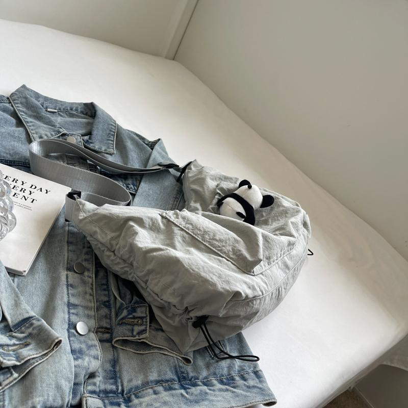 Student Class Pleated Shoulder Bag Large Capacity Women's Bag Crossbody Bag