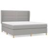 Maison Exclusive - Sommier à lattes de lit avec matelas Gris clair 160x200cm Tissu