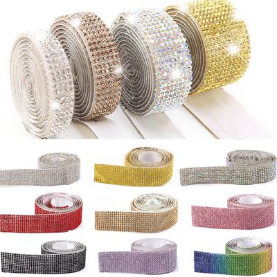 1 Yard selbstklebende Kristall-Strass-Aufkleber, Diamant-Band, Glitzer-Aufkleber für DIY, handgefertigtes Kunsthandwerk, Auto-/Telefon-Dekoration