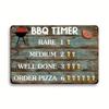 Retro Metal Wall Sign for Grill BBQ Humorous Man Cave Decor Vintage Tin Poster Patio Bar