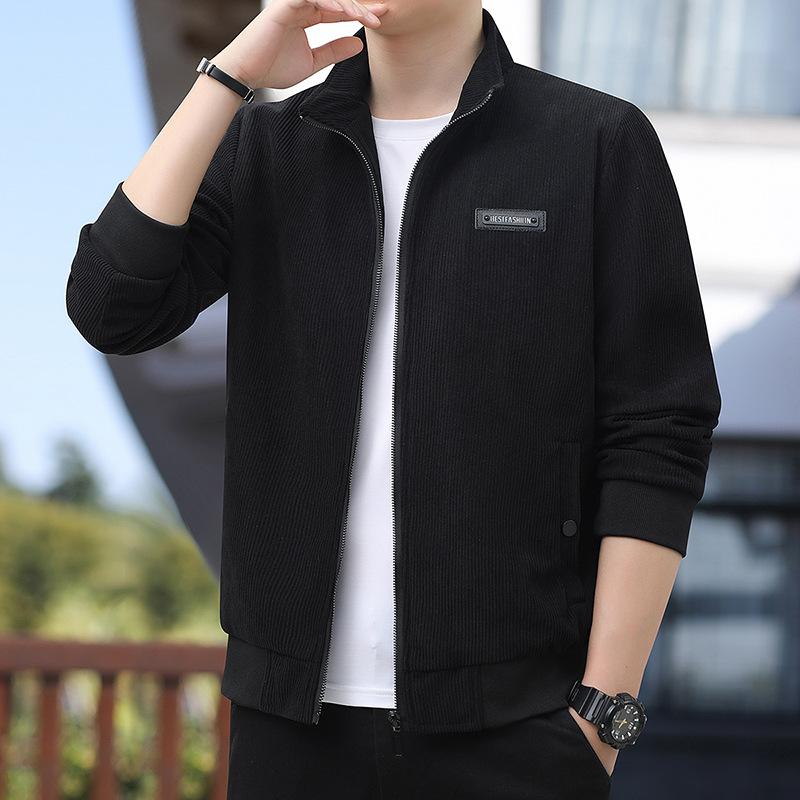 Autumn New Simple and Versatile Spring Long-sleeved Stand-up Neck Jacket Trendy Brand Men's Youth Leisure