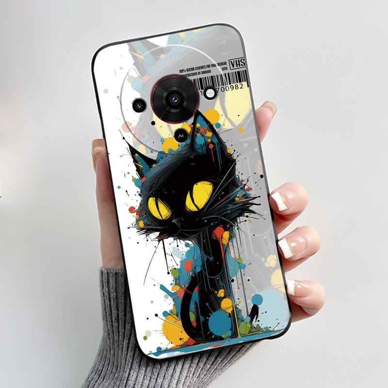 Cute Cartoon Case For ZTE Blade A76 5G Z2469N Capa Funda Printing Shell Protective Cover Soft Silicone Black Casing Coque