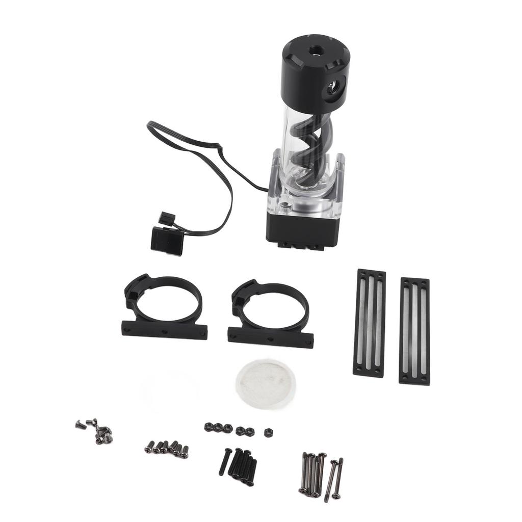 Aluminiumanode PMMA Computer Wasserkühlung T Virus Integriertes Wasserpumpenset(Schwarz )