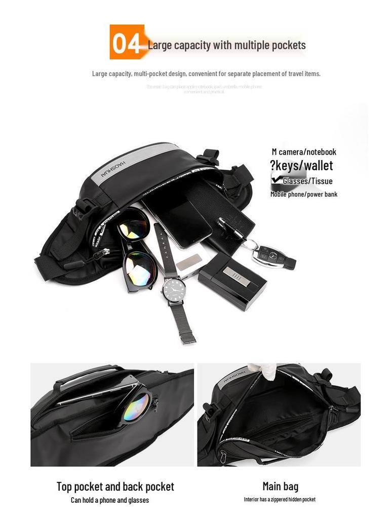 New Fashion Reflective Anti-Theft Waist and Chest Bag for Outdoors & Running