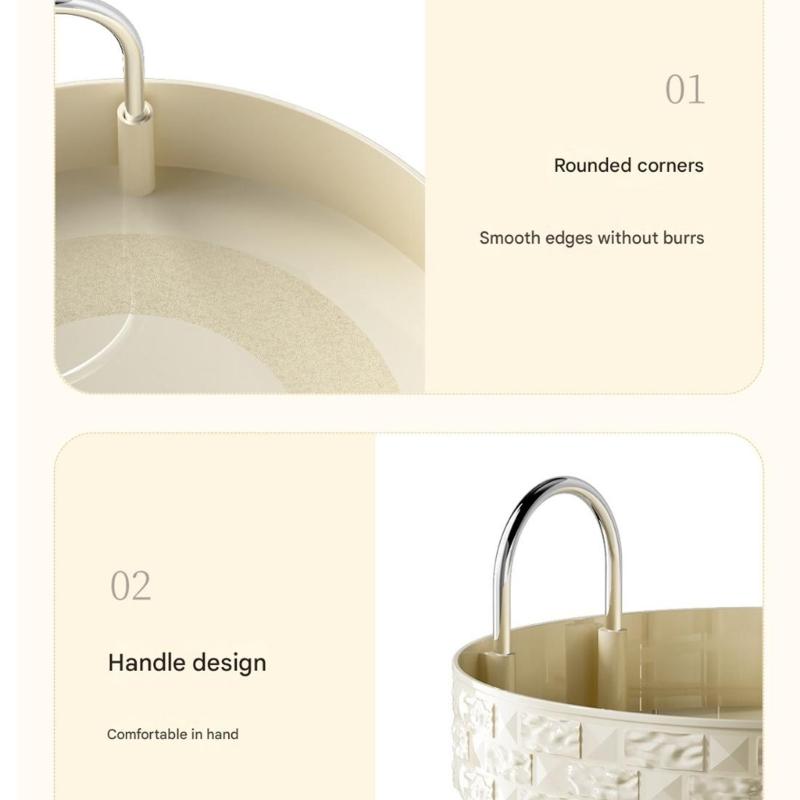 360 Degree Rotating Storage Tray Cosmetic Accessories Organiser Kitchen or Bathroom Organization Solution