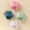 Wall Self-Adhesive Storage Rack Toothpaste Holder Cactus Hook Drain Bathroom Shelf Wall-Mounted Electric Toothbrush Organizer