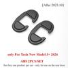 Back Door Lock Buckle Protective Cover for Tesla Model Y/3/3+ Highland 2024 ABS Shock Pads Silicone Mat Car Accessories 2PCS