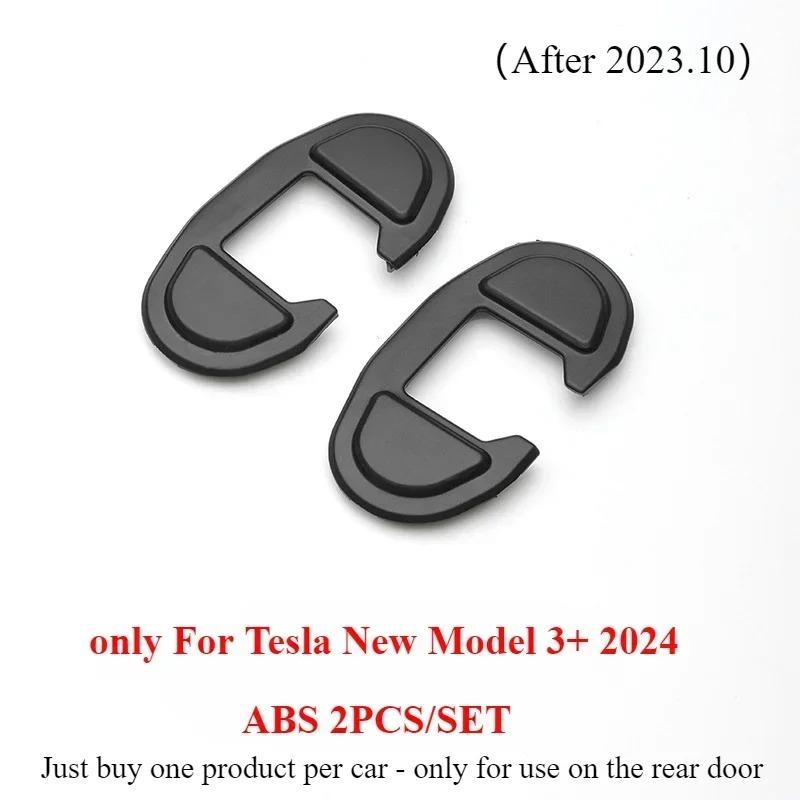 Back Door Lock Buckle Protective Cover for Tesla Model Y/3/3+ Highland 2024 ABS Shock Pads Silicone Mat Car Accessories 2PCS