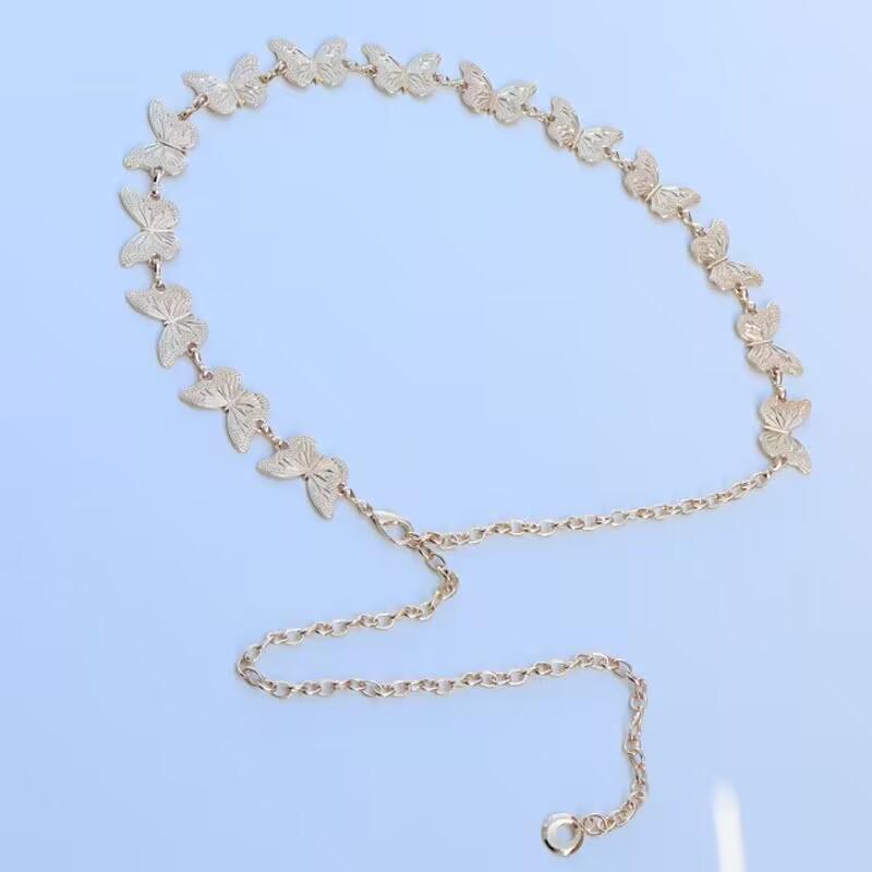 Adjustable Single Layer Metal Waist Chain for Women - European & American Style