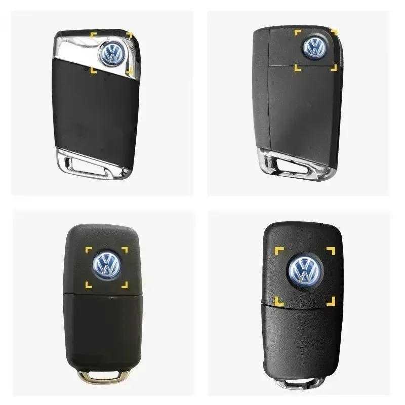 3PCS Car Metal Emblem Stickers Auto Remote Key Logo For  Volkswagen VW GTI Rline Passat Golf Polo Touareg Jetta Tiguan 14mm