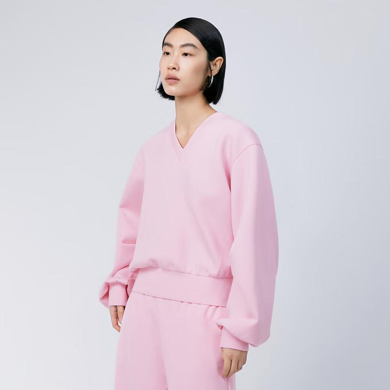 JNBY Women's V-Neck Loose Pullover Sweatshirt