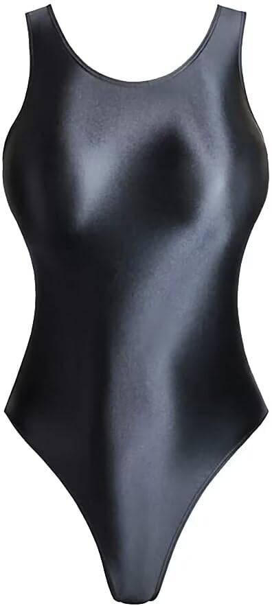 

MJINM Ultra Shiny Competitive Swimsuit Ultra Thin Super Close Race Campaign Bold Seductive Women s T-Back Leotard, Stretchy, Material, Fit, чёрный