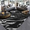 Moderní černý mramorový koberec do obývacího pokoje Luxusní Koberec do velké koupelny Absorpční protiskluzová rohož do ložnice Rohožka Interiér domu