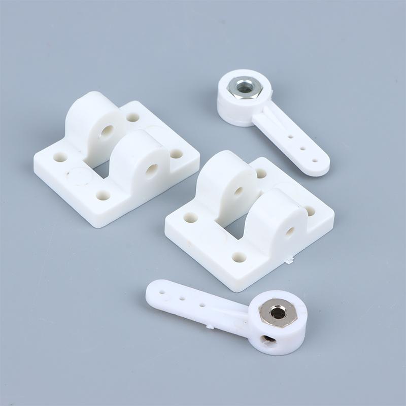 1 Set Landing Gear Front Wheel Steering Steering Arms+Mounts Suitable For Rc Fixed Wing Aircrafts Diy Parts