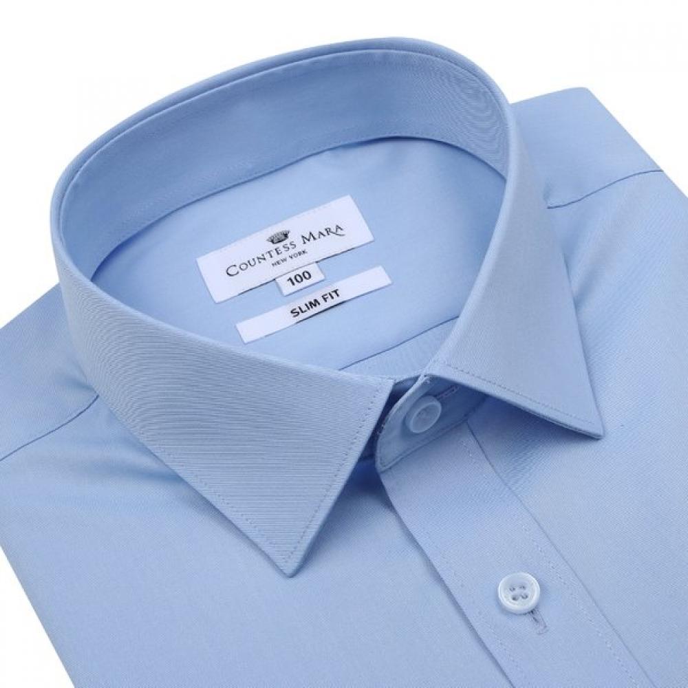 Countess Mara Slim Fit Blue Long Sleeve Shirt Cdhz1b5351b0