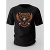European Sizes Motorcycle Rally Eagle Skull & Graphic T-Shirt - Breathable  Tee Suitable for Motorcycle Events & Casual Wear - Regular Fit Enthusiast