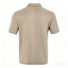 European and American Men's Summer Thin, Loose, Breathable, Casual Solid Color Jacquard Lapel Short Sleeved Polo Shirt for Men