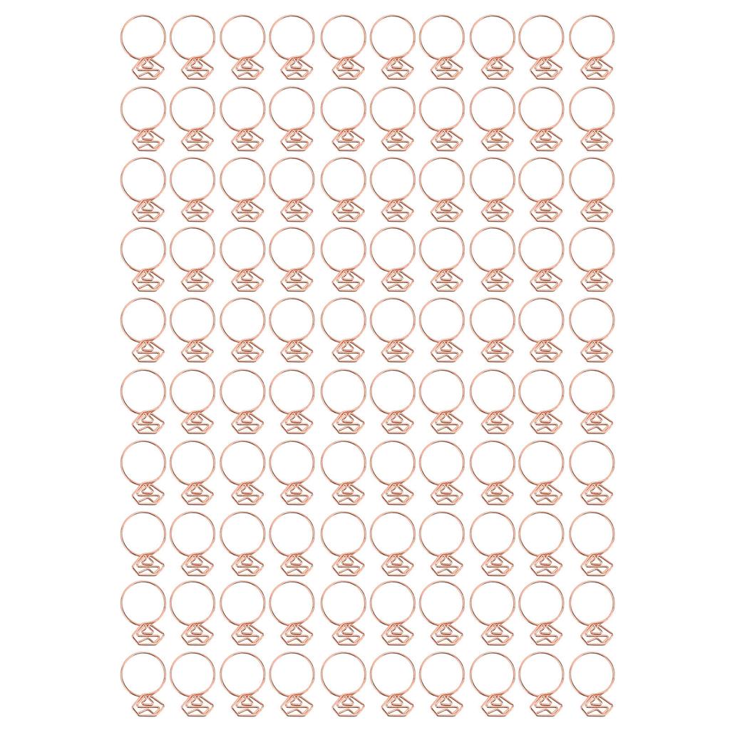 100Pcs Cute Paper Clips  Style Anti Slip Sturdy Electroplated Metal Fancy Paperclips for Family 