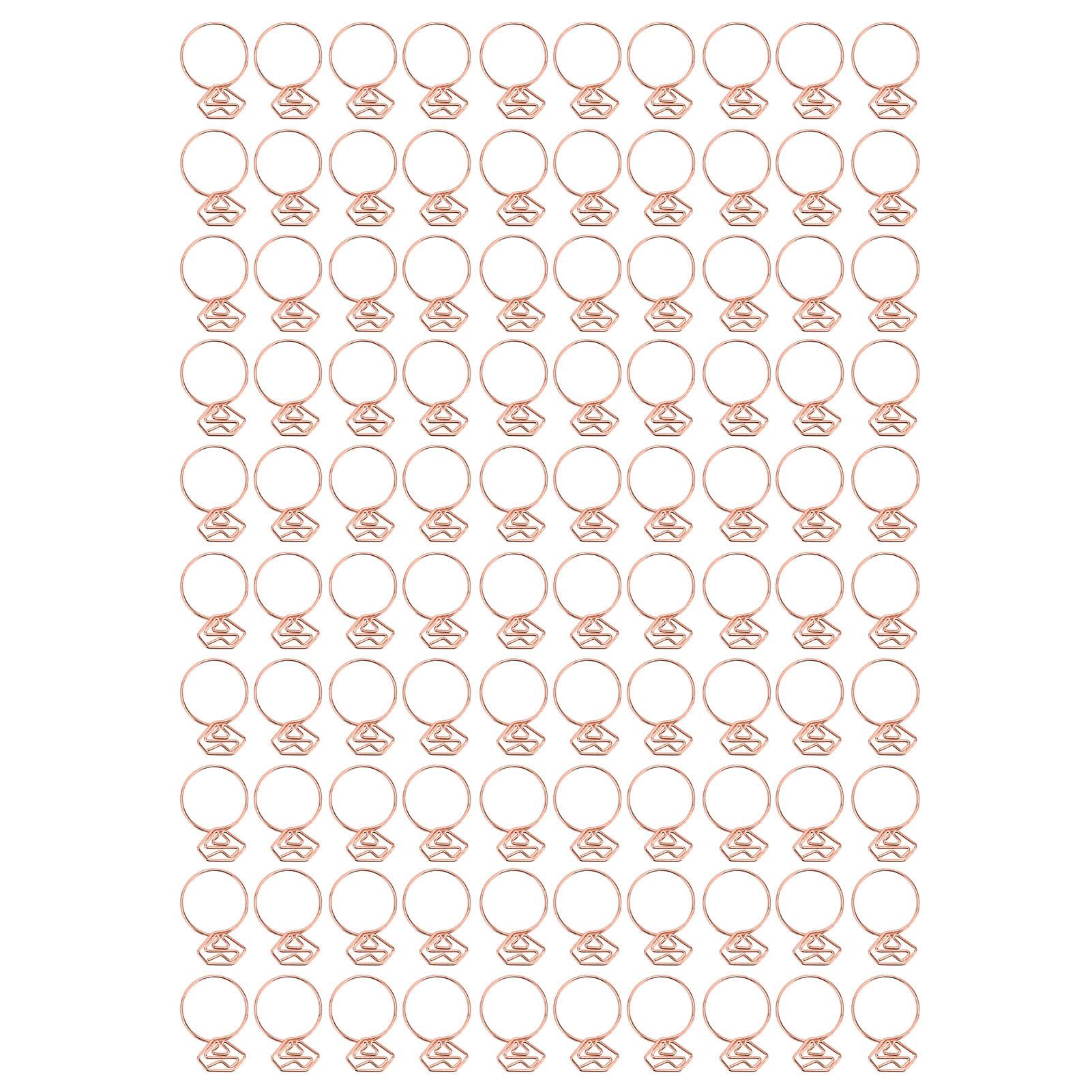 

100 шт. милые скрепки стиль противоскользящие прочные гальванизированные металлические необычные скрепки для семьи Rose Gold