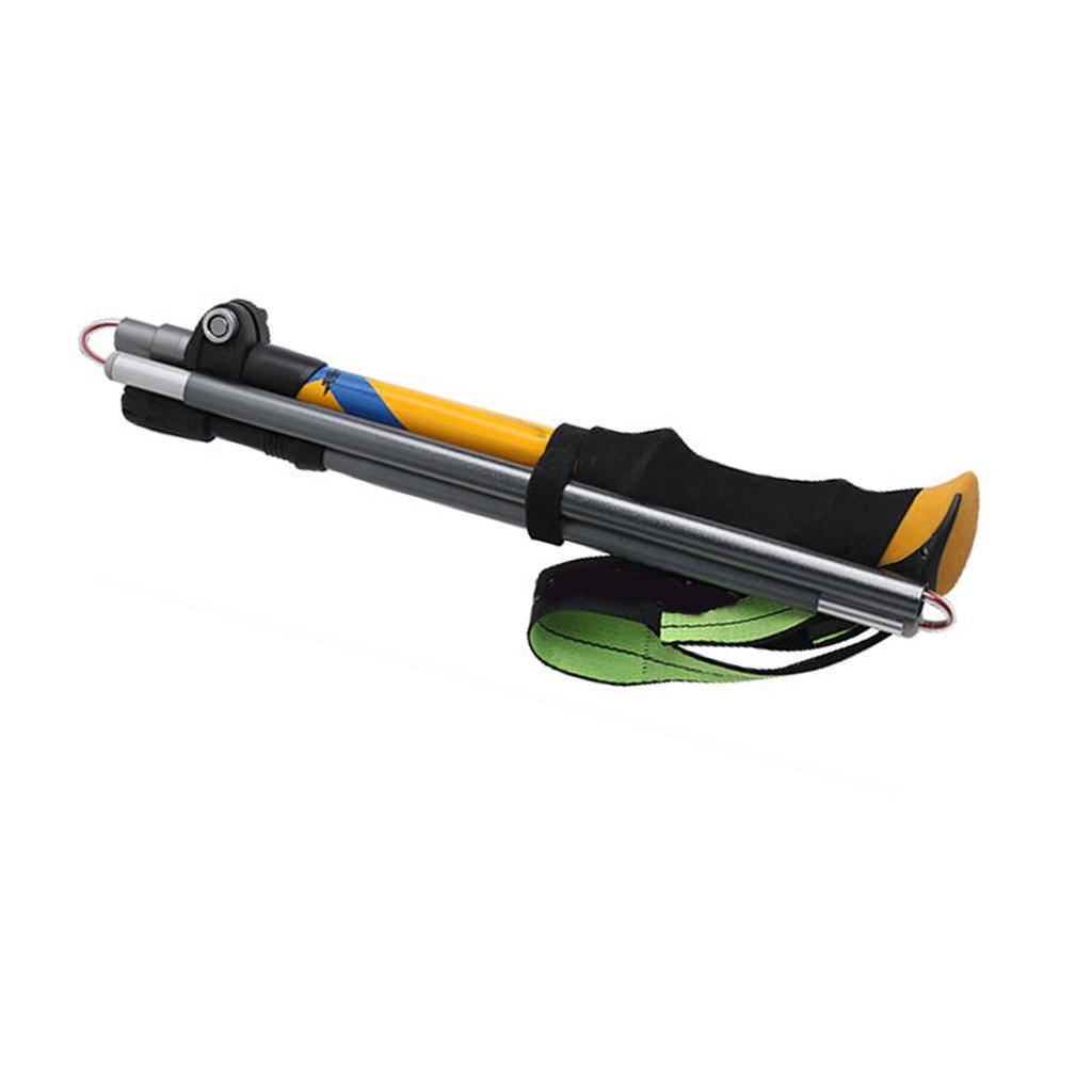 Wanderstock Aluminiumlegierung Tragbar Leicht Teleskopierbarer Wanderstock für Bergsteigen Outdoor-Einsatz Orange für 155