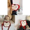 Christmas Sheep Plush Apple Tote Bag For Girls With Zipper Closure And Card Pocket