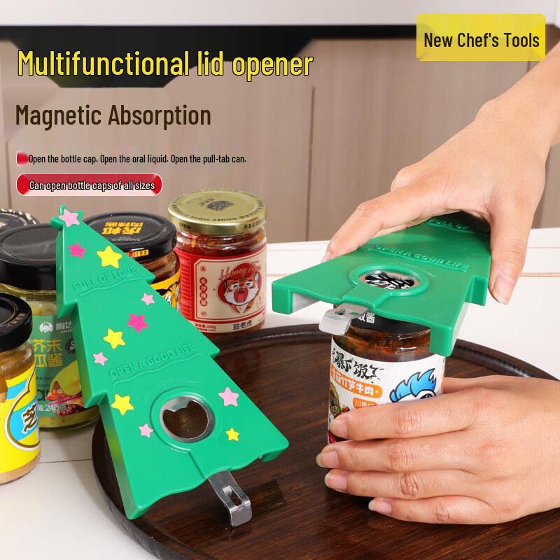 ZISIZ Multifunctional Bottle and Can Opener with Magnetic Back