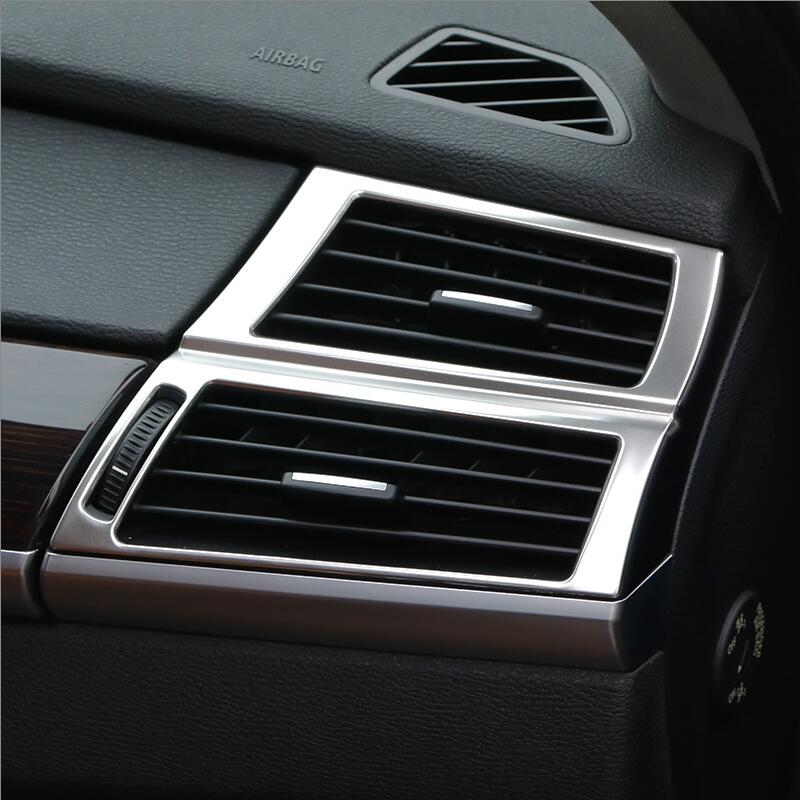 Chrome Car Styling Interior Button Panel Decoration Cover Trim Sticker Frame For BMW X5 X6 E70 E71 2008-2013 Auto Accessories
