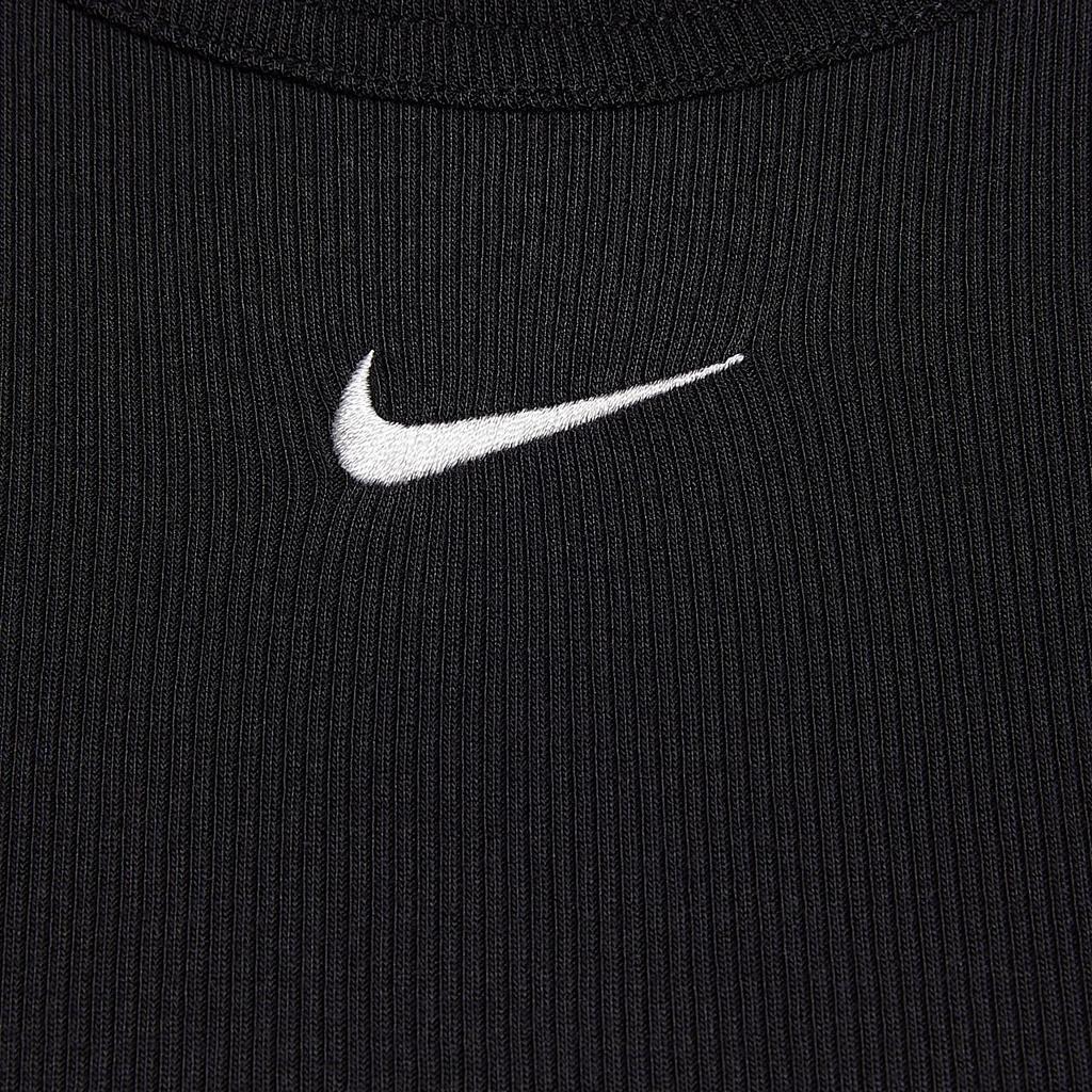Nike Sportswear Chill Knit Fashion Slim Fit Short Sleeve T-Shirt Women T-Shirts Black Sail-White HJ0720010