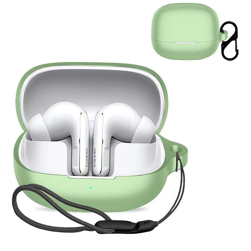 

For Xiaomi Buds 5 Pro for case cover [NOUKAJU] wireless earphones silicon protective case (With carabiner + strap included) ) Fall prevention Scratch