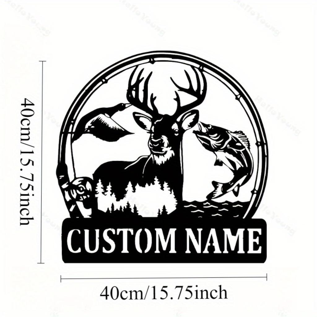 Customizable Metal Family Name Sign Black Iron Wall Art for Home Living Room Outdoor Patio Decor