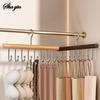 1PC Wooden 8- Hook Suspenders Household Hooks for Clothes Hats Underwear Dormitory Storage Hangers Organization Tool