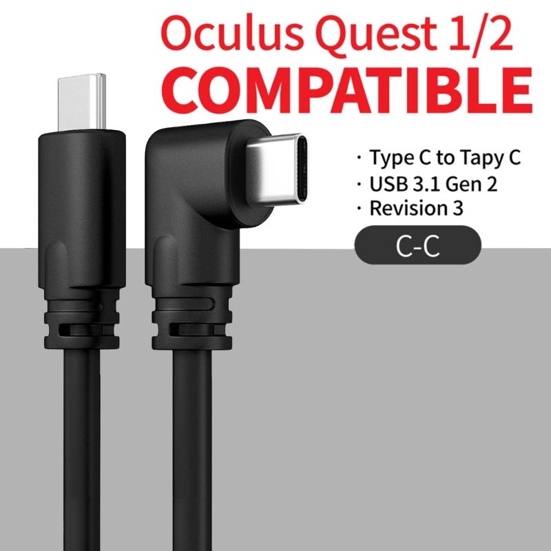 USB or Type-C To USB C Cable Data Transfer Cord Line for VR Headset and Gaming PC for Oculus Quest 2