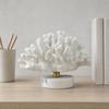 Coral Tabletop Ornament Handmade Marble Sculpture Textured for Living Room