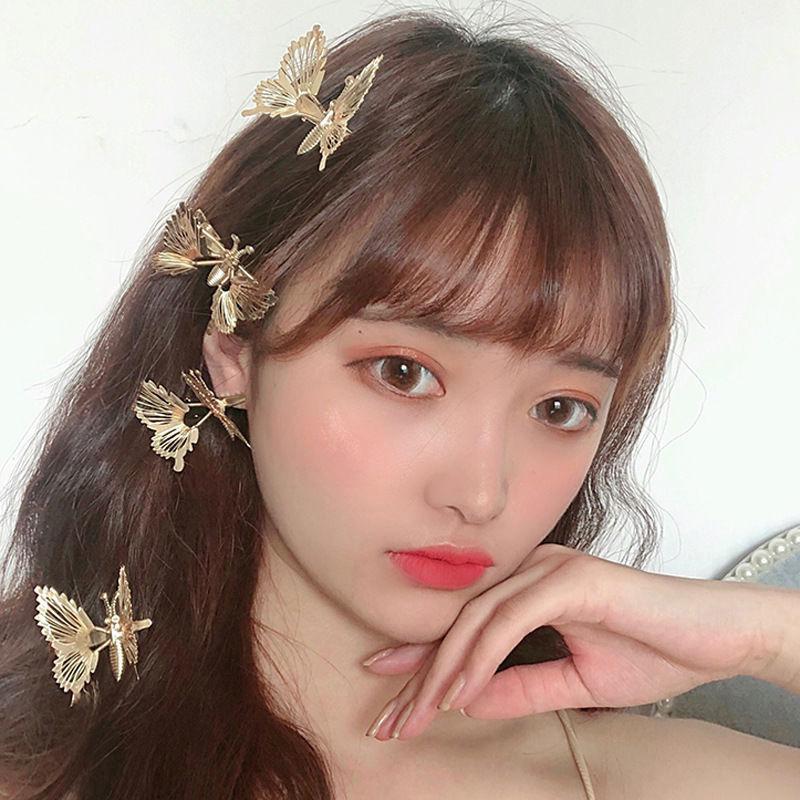 

Vintage Butterfly Hair Clip with Trembling Branch & Tassel – Fairy Style Metal Hairpin for Hanfu