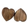 Wood Serving Tray Wooden Trays For Decor Heart Shaped Hand Carved Natural Craft Plate Fruit Bowl Creative For Kitchen Dining