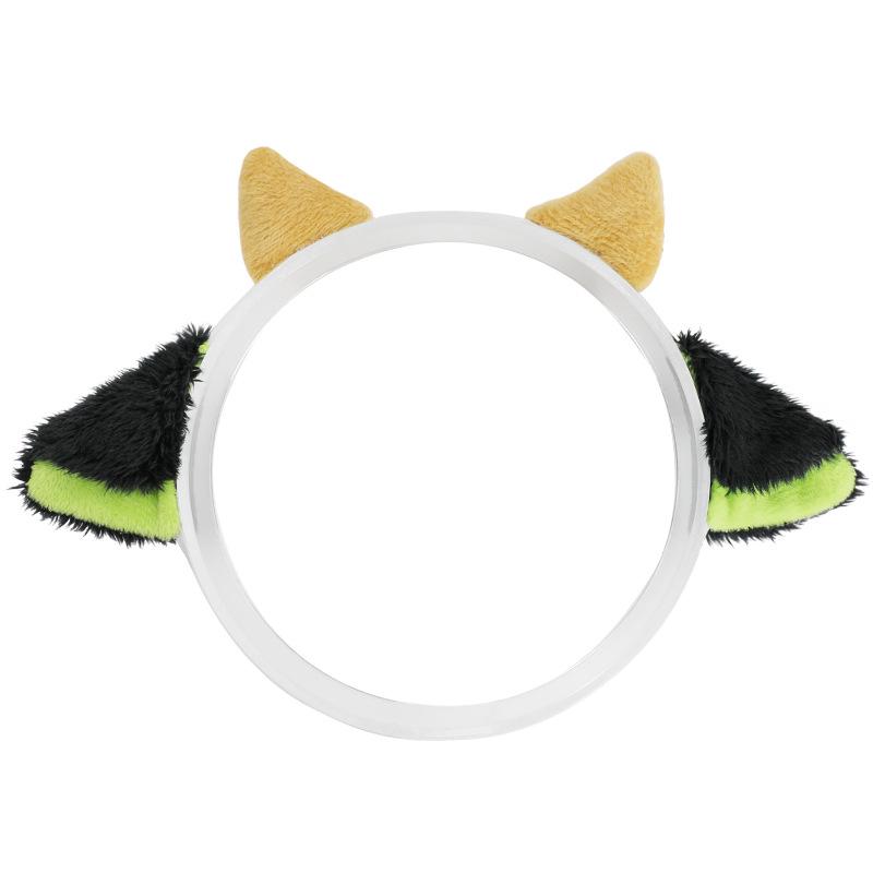 20cm Cute Plush Labubu Doll with Sheep Ears Headband