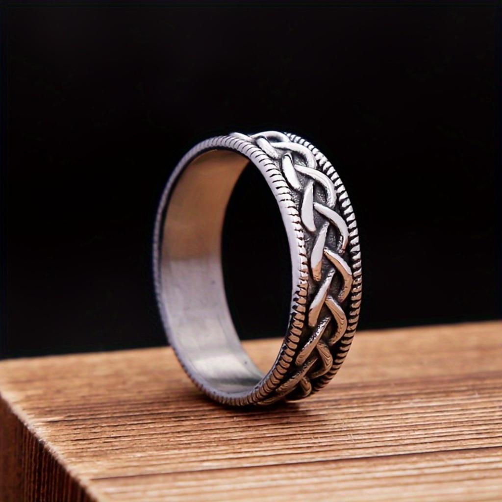 Vintage Viking Celtic Knot Ring For Men Punk Fashion Nordic Amulet Rings Simple Jewelry