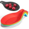 1Pcs Insulation Spoon Shelf Pad Heat Resistant Silicone Spoon Holder Rest Pad Placemat Pot Holder Drink Coaster Kitchen Gadgets