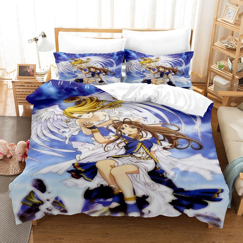 3D Print Anime Oh My Goddess Bedding Set Single Twin Full Queen King Size Bed Set Adult Kid Bedroom Duvetcover Sets Home Textile