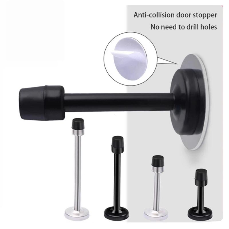 Anti-Collision 95/120mm Stainless Steel Door Stops with Screws Durable Door Holders for Interior Exterior Door Use