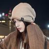 Jeseň Zima Kašmírové pletené chrániče sluchu Čelenka Cold Hat Móda Všestranná vlnená čiapka pre ženy