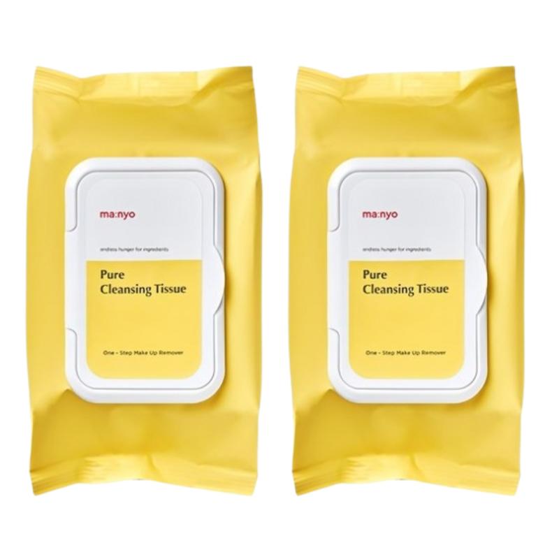 Ma:nyo Pure Cleansing Tissue 80 Sheets | Korean Moisturizing Makeup Remover Wipes with Mild pH, Embossed Sheet & Hydrating Care