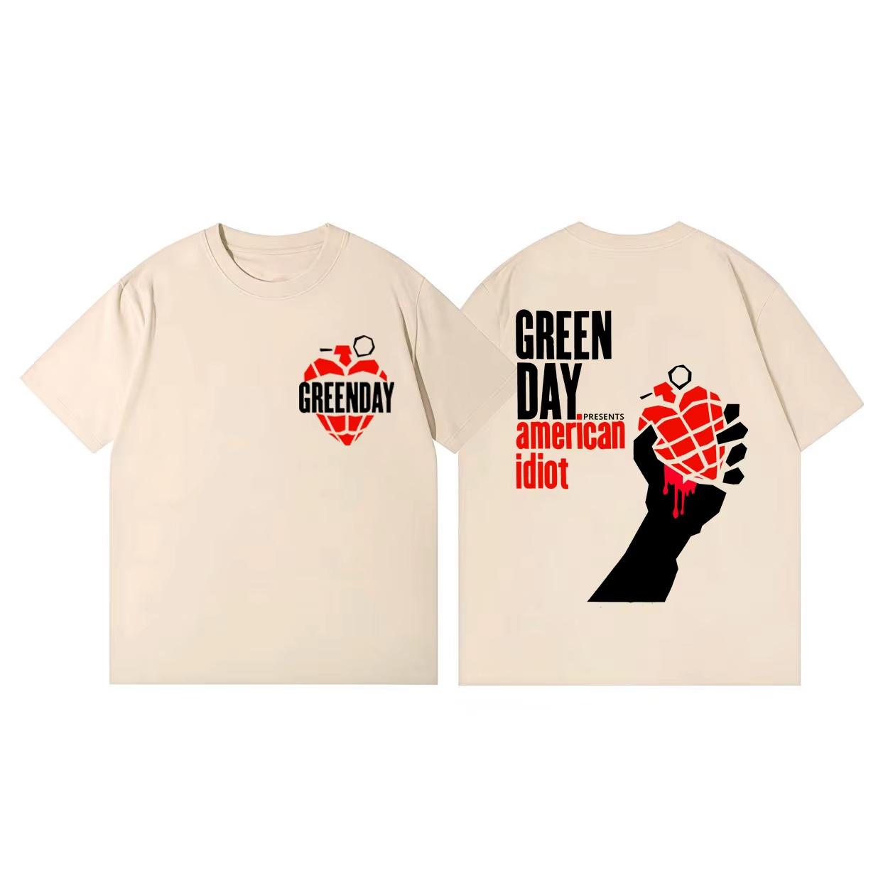 

Green Day Inspired Tour 2026 Tshirt Punk Rock Pop Music Short Sleeve T Shirt Unisex Women Fashion Casual Tshirts Streetwear 4XL