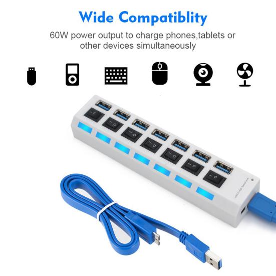 USB Hub Portable Multiple Interfaces Keyboard/Mouse/U High Speed Disk USB Splitter for Computer